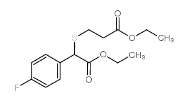 3-(2-乙氧基-1-(4-氟苯基)-2-氧乙基硫代)丙酸乙酯结构式