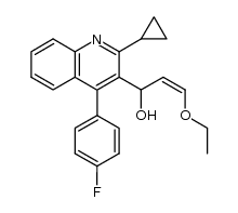 2-cyclopropyl-3-(3-ethoxy-1-hydroxy-2-propenyl)-4-(4-fluorophenyl)quinoline Structure