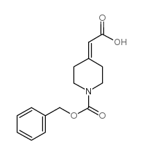 1-苄氧羰基哌啶-4-亚基乙酸结构式