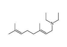 (2E)-N,N-diethyl-3,7-dimethylocta-2,6-dien-1-amine结构式