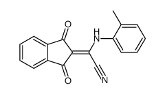 4-methylphenylamino-(1,3-dioxo-2,3-dihydro-1H-inden-2-ylidene)ethanenitrile结构式