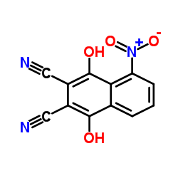 2,3-二氰基-1,4-二羟基-5-硝基萘结构式