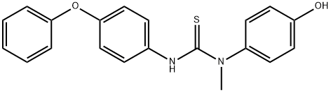 Thiourea, N-(4-hydroxyphenyl)-N-methyl-N'-(4-phenoxyphenyl)- Structure