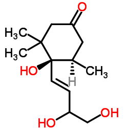 6,9,10-Trihydroxy-7-megastigmen-3-one Structure