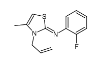 N-(2-fluorophenyl)-4-methyl-3-prop-2-enyl-1,3-thiazol-2-imine Structure