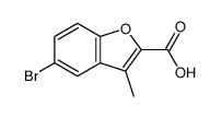 5-溴-3-甲基苯并呋喃-2-羧酸结构式
