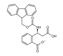 Fmoc-(S)-3-氨基-3-(2-硝基苯基)丙酸结构式