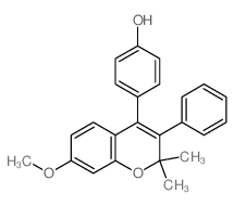 Phenol,4-(7-methoxy-2,2-dimethyl-3-phenyl-2H-1-benzopyran-4-yl)- Structure