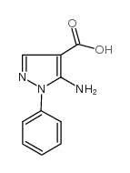 5-氨基-1-苯基吡唑-4-羧酸结构式