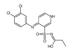 N-[4-(3,4-dichloroanilino)pyridin-3-yl]sulfonylpropanamide结构式