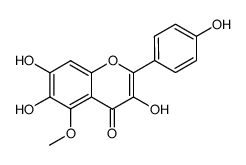 3,6,7-Trihydroxy-2-(4-hydroxyphenyl)-5-methoxy-4H-1-benzopyran-4-one结构式