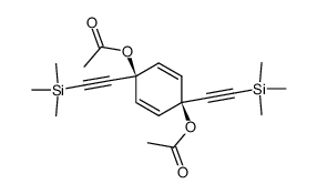 cis-1,4-diacetoxy-1,4-bis(trimethylsilylethynyl)cyclohexa-2,5-diene Structure