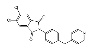 5,6-dichloro-2-[4-(pyridin-4-ylmethyl)phenyl]isoindole-1,3-dione结构式