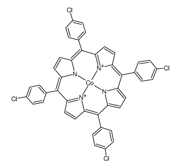 四对氯代苯基卟啉钴(II)结构式