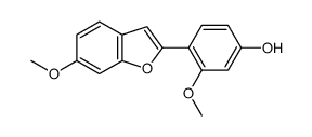 3-Methoxy-4-(6-methoxybenzofuran-2-yl)phenol结构式
