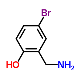2-(氨基甲基)-4-溴苯酚结构式