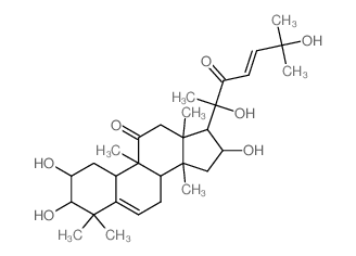 2,3,16,20,25-Pentahydroxy-9-methyl-19-norlanosta-5,23-diene-11,22-dione (2beta,3alpha,9beta,10alpha,16alpha,23E)- Structure