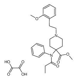 methyl 1-[2-(2-methoxyphenyl)ethyl]-4-[N-(1-oxopropyl)-N-phenylamino]-4-piperidinecarboxylate ethanedioate结构式