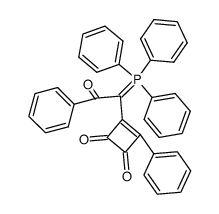 3-[2-Oxo-2-phenyl-1-(triphenyl-λ5-phosphanylidene)-ethyl]-4-phenyl-cyclobut-3-ene-1,2-dione Structure