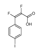 2,3-difluoro-3-(4-iodophenyl)prop-2-enoic acid Structure