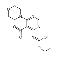 ethyl N-(6-morpholin-4-yl-5-nitropyrimidin-4-yl)carbamate结构式