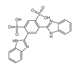 4,6-bis(1H-benzimidazol-2-yl)benzene-1,3-disulfonic acid结构式