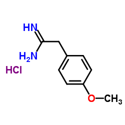 2-(4-Methoxyphenyl)ethanimidamidhydrochlorid(1:1) Structure