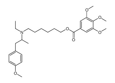3,4,5-Trimethoxybenzoic acid 6-[ethyl(4-methoxy-α-methylphenethyl)amino]hexyl ester结构式