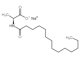 Sodium (S)-2-tetradecanamidopropanoate Structure