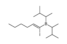 (1-iodo-1-hexenyl)bis(1,2-dimethylpropyl)borane Structure