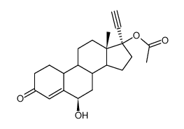6-Alpha-羟基醋酸炔诺酮结构式