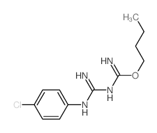 1-butoxy-N-[N-(4-chlorophenyl)carbamimidoyl]methanimidamide Structure