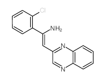 1-(2-chlorophenyl)-2-quinoxalin-2-yl-ethenamine结构式