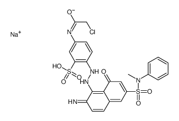 sodium 2-[[2-amino-8-hydroxy-6-[(methylanilino)sulphonyl]-1-naphthyl]azo]-5-(chloroacetamido)benzenesulphonate Structure