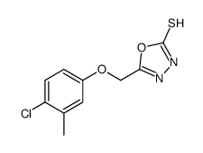 5-[(4-chloro-3-methylphenoxy)methyl]-3H-1,3,4-oxadiazole-2-thione Structure