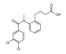 4-[2-[(3,4-dichlorobenzoyl)-methylamino]phenyl]butanoic acid结构式