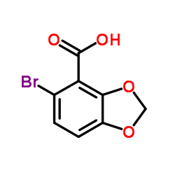 5-溴苯并[1,3]二氧戊环-4-羧酸结构式
