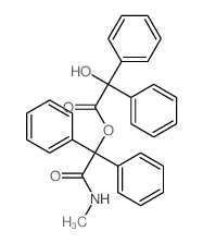 Benzeneacetic acid, a-hydroxy-a-phenyl-,2-(methylamino)-2-oxo-1,1-diphenylethyl ester (9CI)结构式