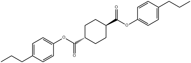 反-1,4-环己烷二羧酸二(4-丙基苯基)酯结构式