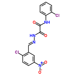 2-[(2E)-2-(2-Chloro-5-nitrobenzylidene)hydrazino]-N-(2-chlorophenyl)-2-oxoacetamide结构式