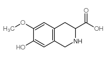1,2,3,4-四氢-7-羟基-6-甲氧基-3-异喹啉羧酸结构式