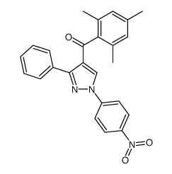 mesityl(1-(4-nitrophenyl)-3-phenyl-1H-pyrazol-4-yl)methanone结构式