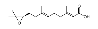 (2E,6E)-(R)-10,11-epoxy-3,7,11-trimethyldodeca-2,6-dienoic acid Structure