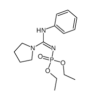 diethyl ((phenylamino)(pyrrolidin-1-yl)methylene)phosphoramidate Structure