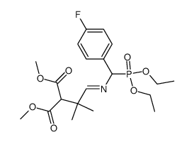 dimethyl 2-((E)-2-{[(diethoxyphosphoryl)(4-fluorophenyl)methyl]imino}-1,1-dimethylethyl)malonate结构式