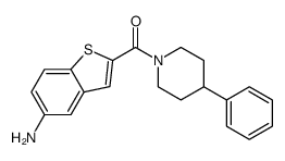 (5-氨基苯并[b]噻吩-2-基)(4-苯基-1-哌啶基)甲酮结构式