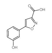 5-(3-羟基-苯基)-异恶唑-3-羧酸结构式