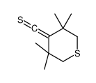 (3,3,5,5-tetramethylthian-4-ylidene)methanethione Structure
