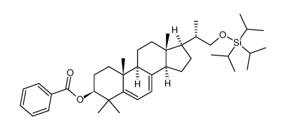 (20S)-4,4-dimethyl-20-[((triisopropylsilyl)oxy)methyl]-pregna-5,7-dien-3β-ol benzoate结构式