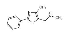 N-甲基-N-[(4-甲基-2-苯基-1,3-硫唑-5)甲基]胺结构式